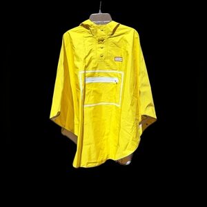 Hunter Packable Rain Jacket Hooded Poncho Yellow Boy's Girl's Women's Unisex NEW